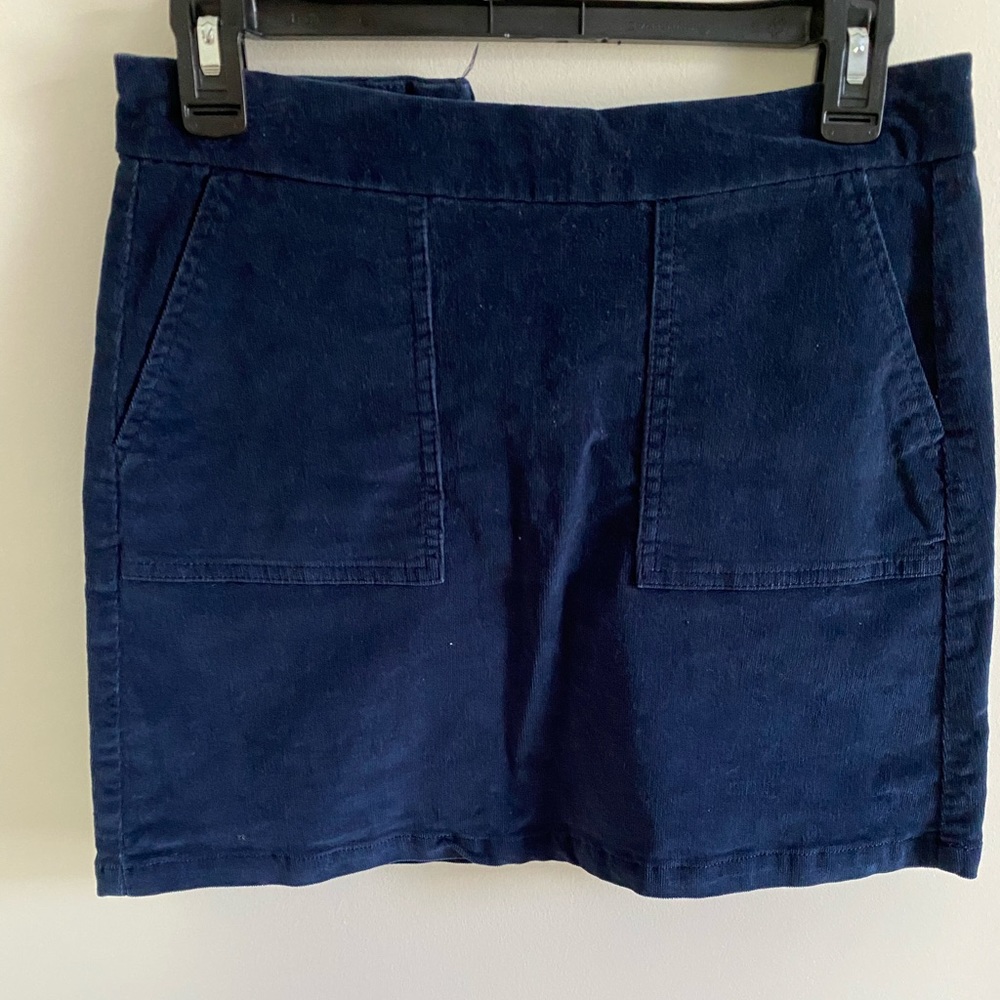 Navy blue corduroy skirt